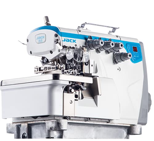 JACK Industrial Overlock Sewing Machine, 4-Thread, with Table Set