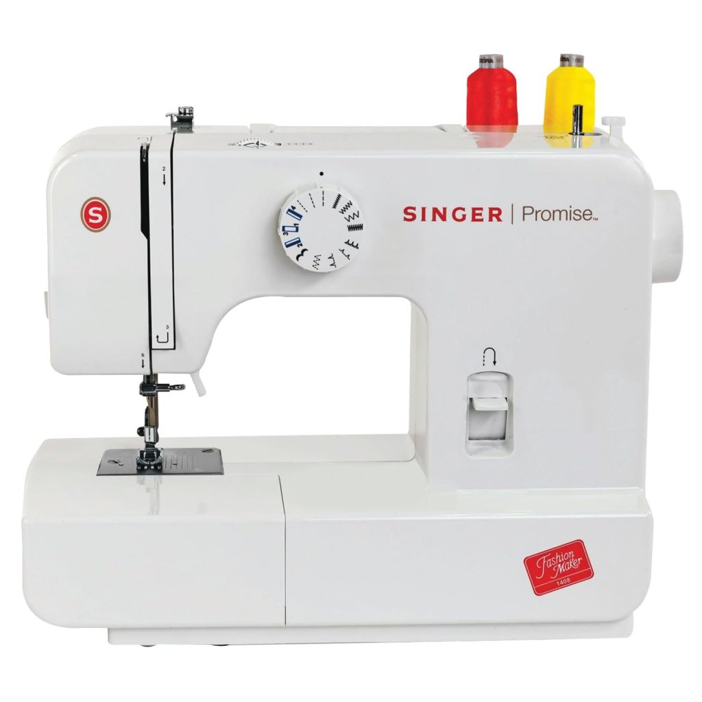 Singer Promise 1408 Automatic Zig-Zag Electric Sewing Machine (White)